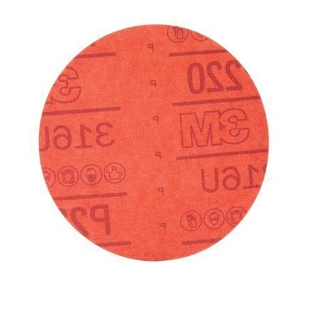 3M 3M Red Abrasive Hookit Disc, 01297, 5 in, P220, 50PK 7000119855